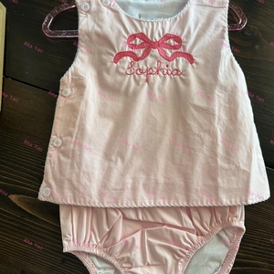 Vintage Baby <strong>Boy</strong> Diaper Set Solid Woven Personalized Infant Baby <strong>Boy</strong> Bloomer Set Monogram Toddler <strong>Boy</strong> Summer Clothing Set <strong>2026</strong> - Product Image 6
