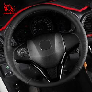 อุปกรณ์เสริมกุญแจรถ เย็บมือ หนัง <span class=keywords><strong>พวงมาลัย</strong></span>รถ ดีไซน์เนอร์ สําหรับ Honda HR-V <span class=keywords><strong>Jazz</strong></span> 2016 - Product Image 6