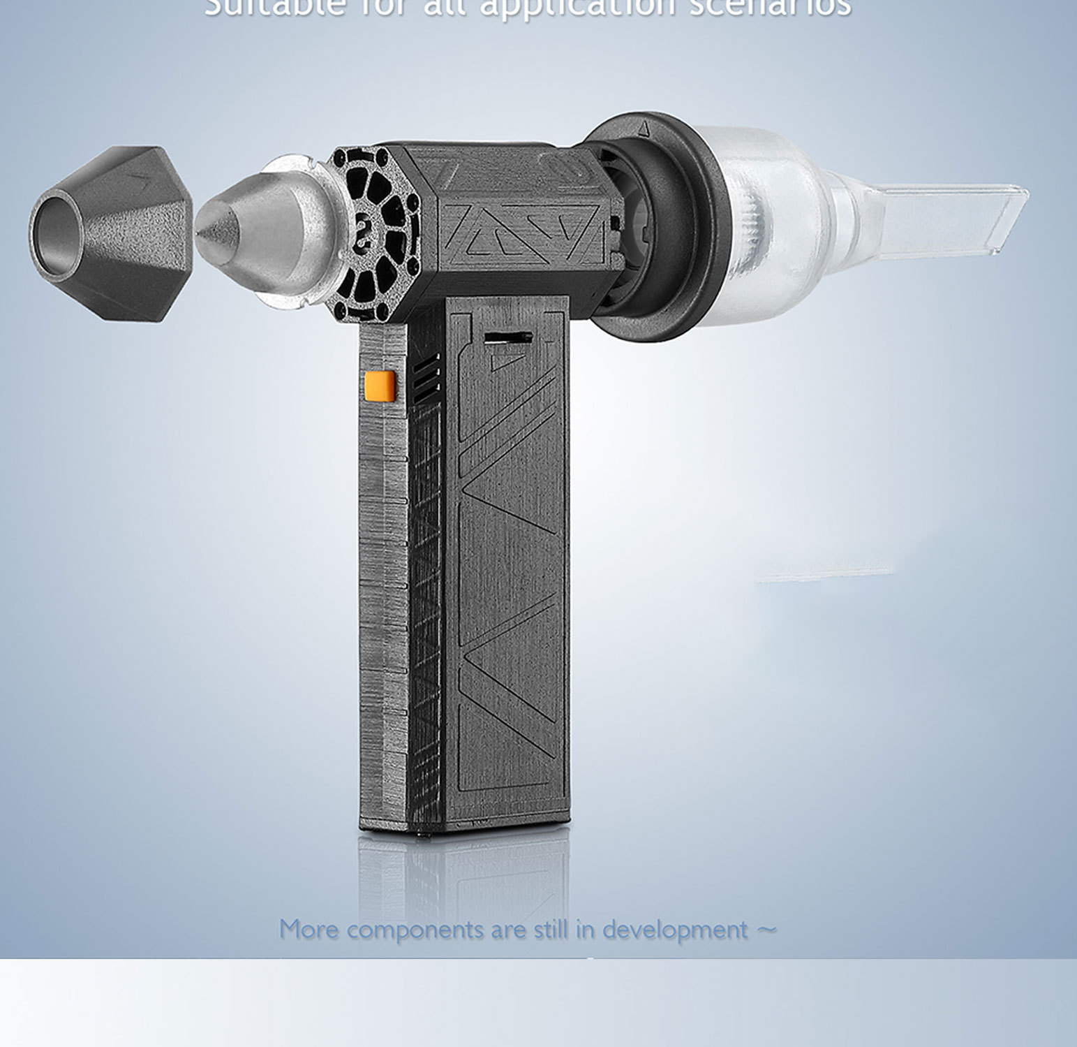 Sèche cheveux + buse d'aspiration + marteau de sécurité 3 en 1 8000 mAh