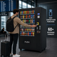 Distributeur automatique intelligent de boissons et de nourriture avec lecteur de cartes et fonction SDK - Cabinet robuste à écran tactile 7 pouces pour le marché européen, basé sur le cloud