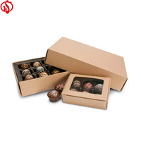 Emballage de boîtes à chocolat en papier Kraft, coffret cadeau en forme de couvercle et de charnière, de haute qualité
