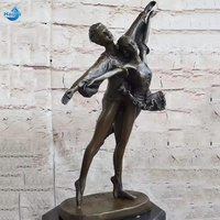 Sculptures de danseurs en bronze grandeur nature homme et femme, artisanat métallique personnalisé, art de la danse, personnalisation sur mesure pour les marchands