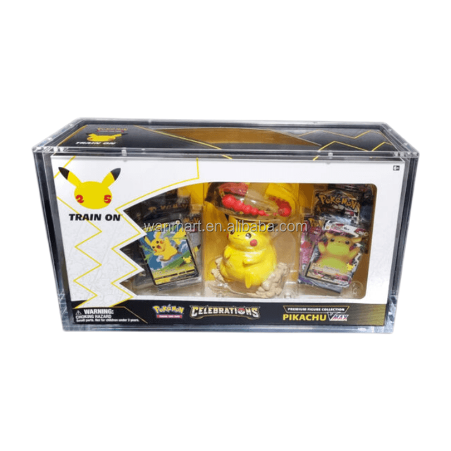 Acrylic Booster Box Display Case Clear Acrylic Case for Pikachu