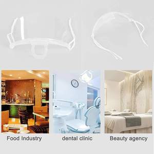 10 قطع/علبة قناع وجه قابل للإزالة وإعادة الاستخدام من مواد عالية الجودة، شفاف ومضاد للضباب، يفتح الفم، درع صحي واقٍ - Product Image 2