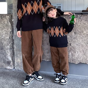 Ins Popular Design Mommy and <strong>My</strong> Family Matching Corduroy Trousers Pants Custom Kids Outdoor Party Casual Plain Corduroy Pants - Product Image 3