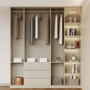 Zeitgenössische elegante <span class=keywords><strong>Almirah</strong></span> Designs moderne Sperrholz Kleider schrank für Schlafzimmer Hotel Wohnzimmer Villa