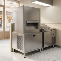 Machine à glace en flocons commerciale en acier inoxydable pour café, pâtisserie et magasin de boissons