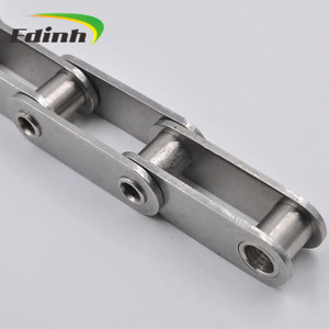 SS08B-1 SS10B-1 SS12B-1 SS16B-1 SS20B-1 SS24B-1 thép không gỉ ngắn Pitch Hollow Pin chuỗi Con lăn chuỗi với tấm thẳng - Product Image 1