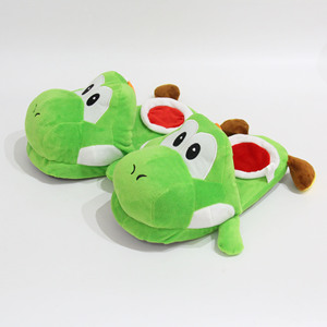 Venta al por mayor Marioo dibujos animados Yoshis dinosaurio divertido zapatillas pareja hogar suelo personalidad hombres invierno algodón Drag - Product Image 2
