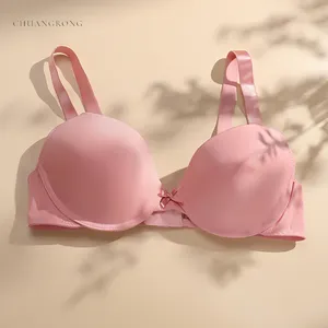 EU US Size High Quality Brassier Smooth Thin Cup Adjustable Straps Pink Women Push Up Bra Plus Size Underwear