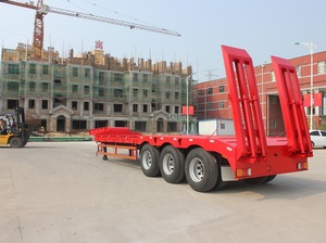 La Chine du fabricant utilisé Tri essieux bas semi-<span class=keywords><strong>remorque</strong></span> à plat pour camion Dollying pelle seconde main lit bas <span class=keywords><strong>remorque</strong></span> - Product Image 6
