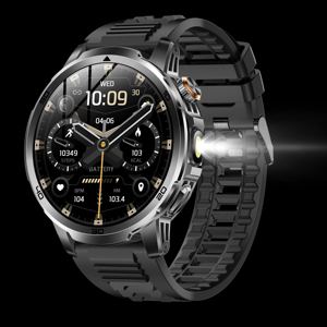 AK95 Smart Watch 1.85Inch 1000mAh Large Battery Remote Control Flashlight AMOLED Display IP68 Waterproof Unisex Outdoor Sports - Product Image 4