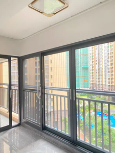 Three-Track Heavy-Duty Aluminum Sliding Door Double Tempered Glass Sound Insulation Narrow <b>Frame</b> <b>Large</b> Opening - Product Image 4