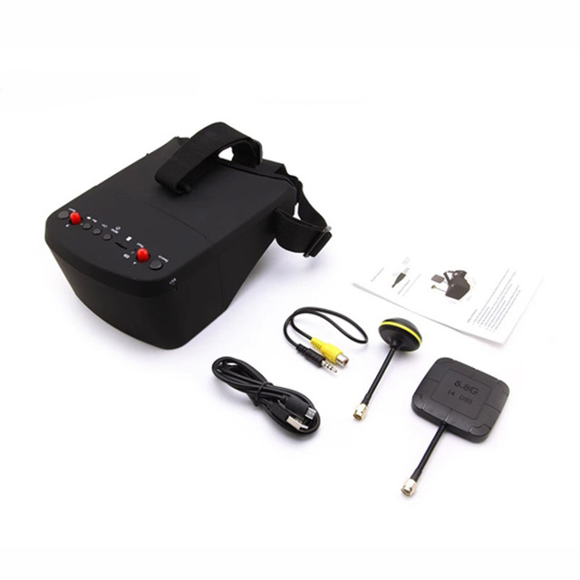 LS-800D Video Goggles 5.8G Receive 40CH Image Transmission and 5-inch DVR Records FPV Remote Control