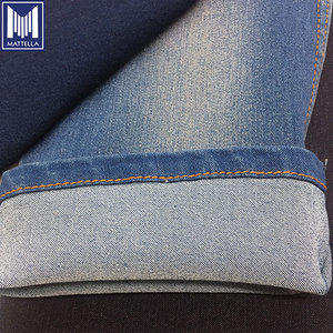Stock buen precio Indigo color negro de sarga de algodón spandex tela de mezclilla - Product Image 5