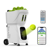 Lanzador de Pelotas de Tenis PT-SMART PRO, Control Remoto por Aplicación PUSUN, Equipo de Práctica y Entrenamiento, Nuevo