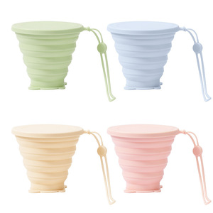 Tazza d'Acqua Pieghevole in Silicone, Colore Caramella, Portatile per Viaggi, Campeggio all'Aperto, Riutilizzabile - Product Image 1