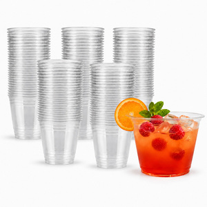 Venta al por mayor de fábrica: Vaso desechable transparente de PET de 78 mm y 6 oz para bebidas frías con tapas planas o de cúpula, logotipo personalizado para café helado, zumo y té. - Product Image 1