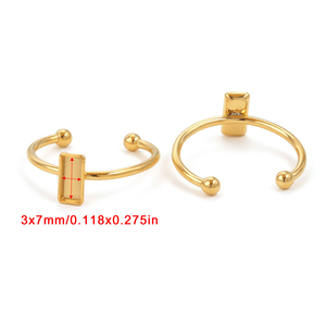 Base de bague réglable en acier inoxydable pour la création de bijoux, montures de cabochons, supports vierges pour la fabrication de bijoux DIY - Product Image 6