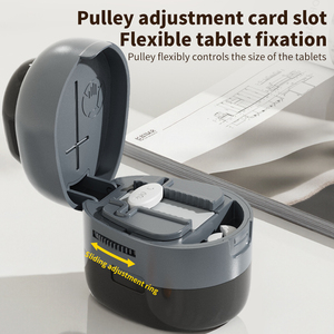 휴대용 다기능 플라스틱 알약 주최자 듀얼 태블릿 디바이더 박스 의학 커터 태블릿 절단을위한 4 개 부품 보관 - Product Image 3