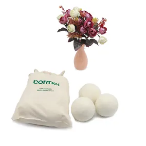 卸売ウール乾燥ボール 耐久性のある100%天然6個入りオーガニック天然再利用可能なXLサイズ100%フェルトウール乾燥ボールセット - Product Image 3