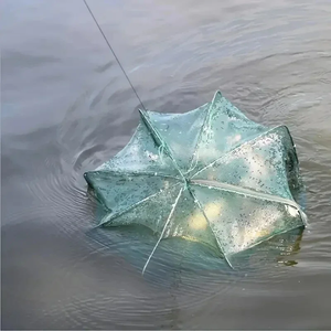Filet de pêche pliable pour attrapeur de crevettes, piège à crabes, crevettes, écrevisses, anguilles et autres poissons - Product Image 5