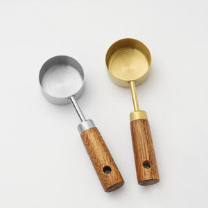 Cuchara de café dorada de acero inoxidable con mango de madera para café, té, azúcar en polvo, <span class=keywords><strong>15</strong></span> <span class=keywords><strong>ml</strong></span>, 1 cucharada - Product Image 6