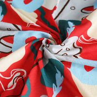 Tissu en satin de coton pour vêtements, toucher soyeux et lisse, impression numérique personnalisée, approvisionnement direct d'usine, MOQ 1 mètre
