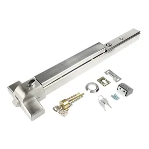 Stainless Steel 304 push bar lock emergency escape fire door panic lock panic exit device latch lock with alarm