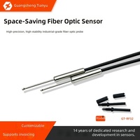 Capteur à fibre optique à faisceau traversant GSTYU GT-RF32 pour détection de comptage de microparticules, sonde de type manchon à réflexion diffuse, non fileté