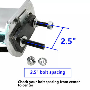 30" Chrome Mud Flap Hangers 2.5" Bolt Space for Semi <strong>Trucks</strong> for Volvo <strong>Mack</strong> Peterbilt Kenworth Freightliner - Product Image 4