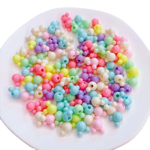 Perles en vrac à gros trous en résine plastique, motif couronne de bonbons roses aux couleurs printanières, emballées en boîte - Product Image 5