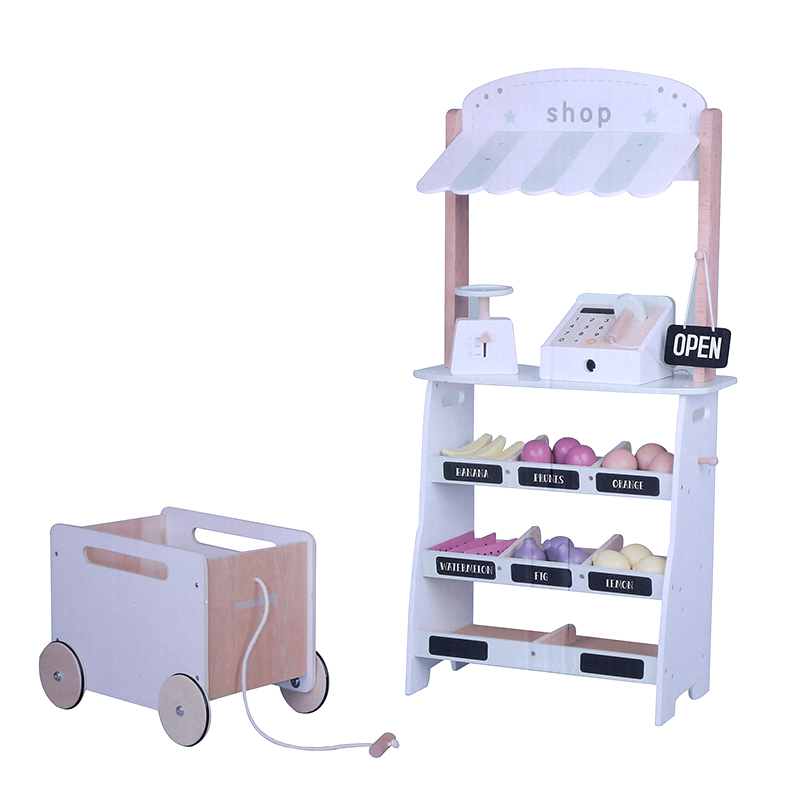 2021 New Wooden Fruit Shop Toys Children's Cosplay Stall Toys