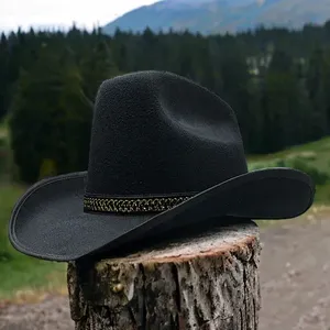 Sombrero Vaquero Unisex Genérico de Paja y Fieltro para Verano, Casual, para Baile, Festivales, Aire Libre, Adulto, TX - Product Image 4