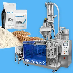 Hot Sales 1KG 2KG 3KG Flour Filling in Kraft Paper Bag Packing Machine Wheat Flour Corn Flour Zipper Pouch Packing Machine