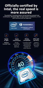Intel Chứng Nhận 8K Thunderbolt 3 Hub Kép 4K Máy Tính Xách Tay Docking <span class=keywords><strong>Station</strong></span> DP Với Điện Giao Hàng SSD Khe Cắm Docking <span class=keywords><strong>Station</strong></span> Thunderbolt - Product Image 3