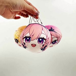 Customize Creative Round Anime Avatar <b>Squishy</b> Squeak Bead Filling Keychain Custom Coton Filling Squeaker Digital Photo Keychain - Product Image 6