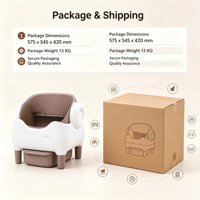 Litière Intelligente pour Chat en ABS et PP, 10,5 L, Contrôle par Application, Modes Automatique et Manuel, Anti-Pincement Infrarouge, Plateau Ouvert, Toilette Auto-Nettoyante pour Chat, Vente Directe Usine