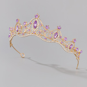 Corona de Princesa Estrellada Brillante, Elegante Corona de Novia Multicolor con Pedrería, Corona de Aleación Moderna para Cumpleaños de 15 Años - Product Image 2