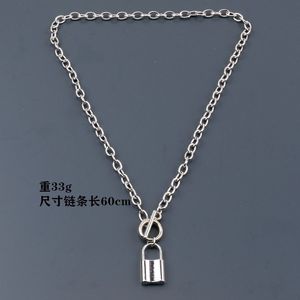 Collar con colgante de candado, cadena de acero inoxidable, cadena minimalista para la clavícula, estilo hip hop para fiestas y discotecas - Product Image 4
