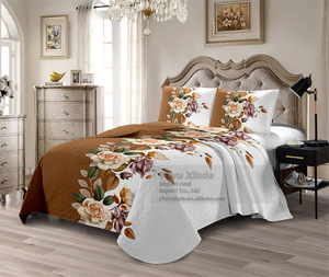 Colcha estampada <span class=keywords><strong>de</strong></span> lujo 100% tela <span class=keywords><strong>de</strong></span> poliéster ropa <span class=keywords><strong>de</strong></span> <span class=keywords><strong>cama</strong></span> colcha <span class=keywords><strong>de</strong></span> relleno <span class=keywords><strong>de</strong></span> algodón para Hotel - Product Image 3