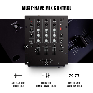 Clavax CLMC-M4 EQ professionnel à 3 canaux Console de mixage DJ anti-rayures Crossovers remplaçables avec commandes inversées et inclinées - Product Image 4