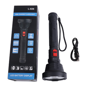 USB sạc <span class=keywords><strong>LED</strong></span> <span class=keywords><strong>Torch</strong></span> đèn mạnh mẽ & tầm xa không thấm nước cắm trại đèn pin với ABS cơ thể IP65 đánh giá cho chiến thuật sử dụng - Product Image 3