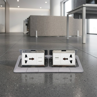 Prise de courant 146-D en alliage d'aluminium durable 13A, double prise universelle à ouverture lente, port LAN pour ordinateur, ports USB britanniques IP45
