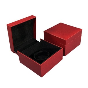 Caja de embalaje de joyería de papel de cuero sintético de color sólido, cuadrada/rectangular, para anillos y collares, caja especial para joyas - Product Image 2