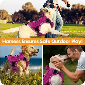 Harnais tactique robuste moderne pour chiens de grande taille, sans traction, réglable, réfléchissant, système Molle, nylon de qualité militaire K9 - Product Image 6