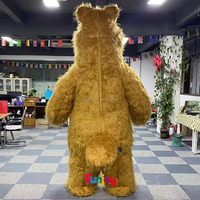 Costume de mascotte gonflable de taille adulte ours en peluche de taille adulte unisexe avec des événements d'anime de conception de fourrure vacances