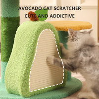 Arbre à chat en forme de fleur pour la vente en gros, structure triangulaire robuste et durable pour usage domestique, griffoir pour chat