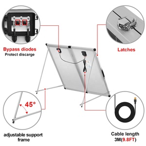 <span class=keywords><strong>DOKIO</strong></span> Entrepôt européen 18V 150W <span class=keywords><strong>160W</strong></span> Panneau solaire en verre pliable avec contrôleur Panneau solide - Product Image 4