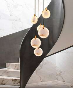 Moderne villa trapleuning hanglamp voor luxe villa's, lange minimalistische lineaire kroonluchters & hanglampen - Product Image 6